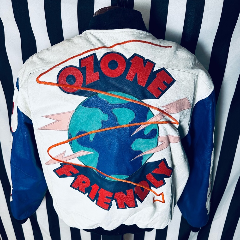 Michael Hoban Where MI Vintage 90s “OZONE FRIENDLY” Leather Jacket - RARE!